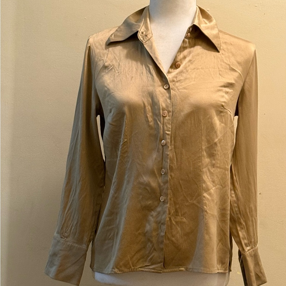 Talbots Gold Button-Down Shirt